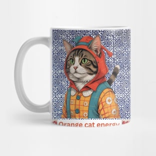 Orange Cat Energy – Indigo Hmong Vibes Mug
